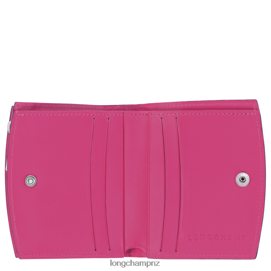 Women Fuchsia Longchamp Roseau Wallet Leather Goods L06408593
