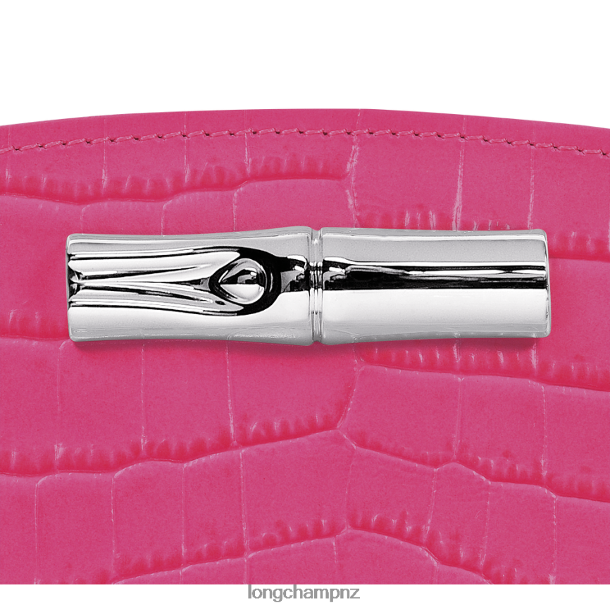 Women Fuchsia Longchamp Roseau Wallet Leather Goods L06408593