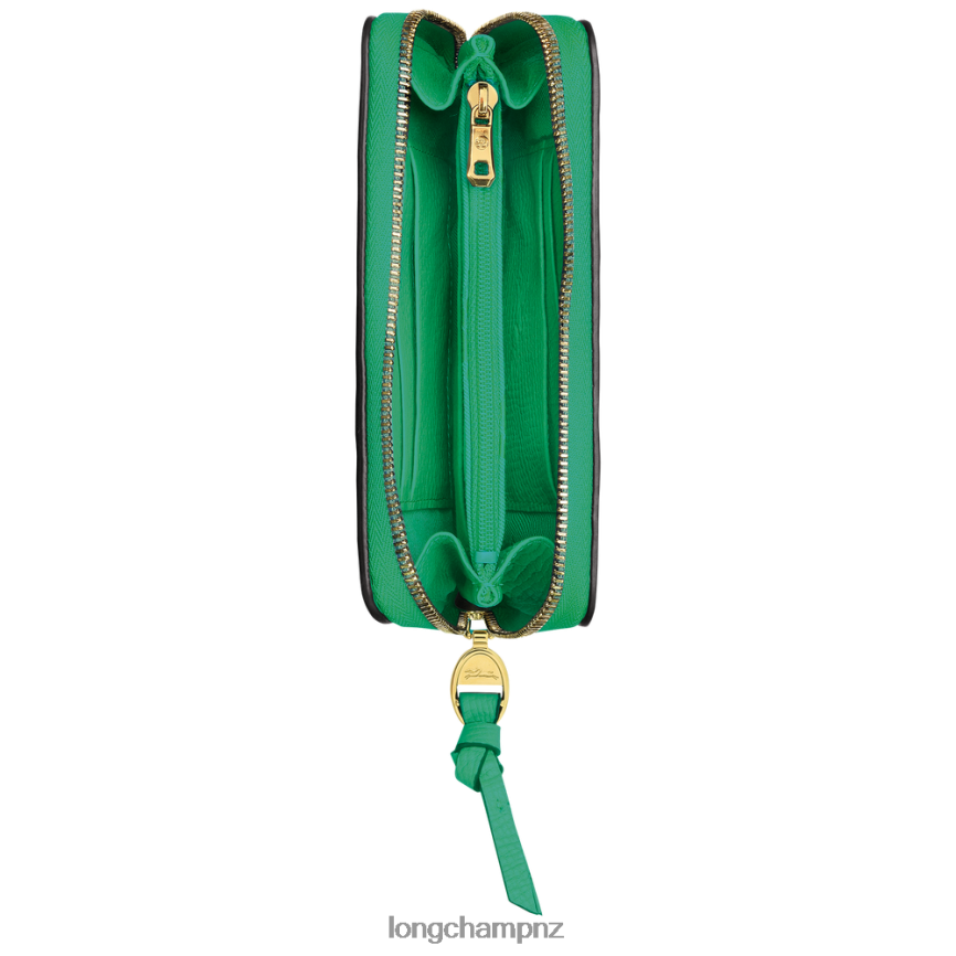 Women Grass/Green Light Longchamp Mailbox Wallet Leather Goods L06408617