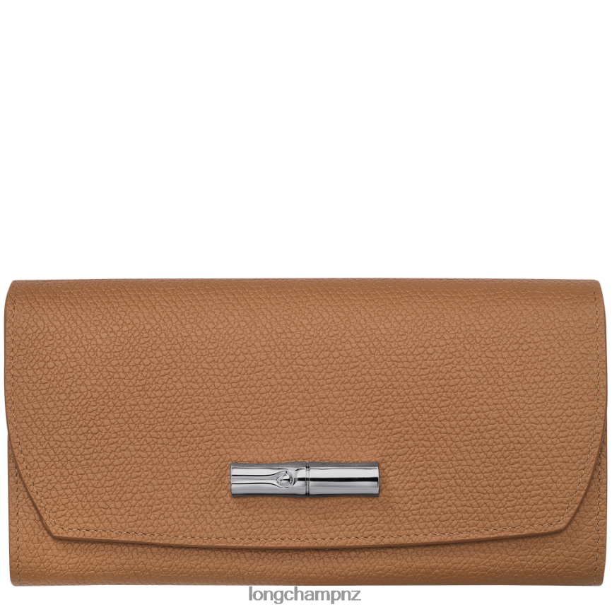 Women Natural Longchamp Roseau Continental wallet Leather Goods L06408588