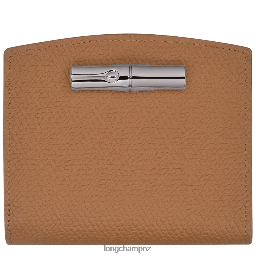 Women Natural Longchamp Roseau Wallet Leather Goods L06408582