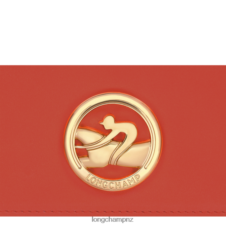 Women Orange Longchamp Box-Trot Continental wallet Leather Goods L06408559