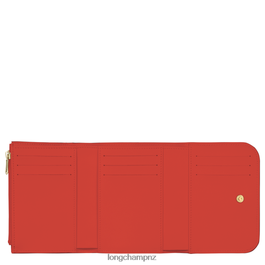 Women Orange Longchamp Box-Trot Wallet Leather Goods L06408555