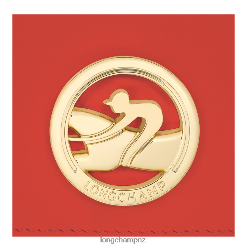 Women Orange Longchamp Box-Trot Wallet Leather Goods L06408555