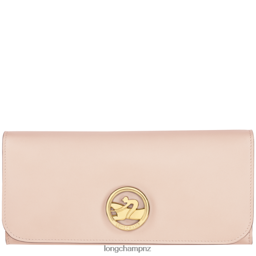 Women Pale Pink Longchamp Box-Trot Continental wallet Leather Goods L06408561