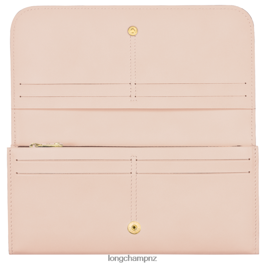 Women Pale Pink Longchamp Box-Trot Continental wallet Leather Goods L06408561