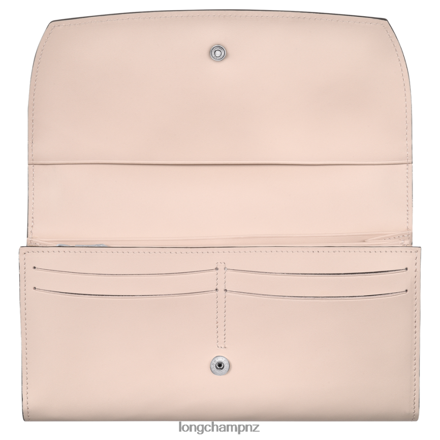 Women Pale Pink Longchamp Roseau Continental wallet Leather Goods L06408567