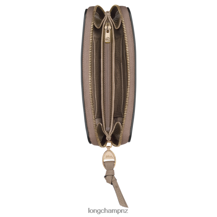 Women Taupe Longchamp Mailbox Wallet Leather Goods L06408615