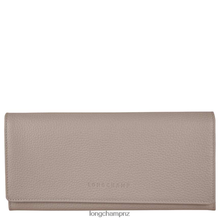 Women Turtledove Longchamp Le Foulonne Continental wallet Leather Goods L06408606