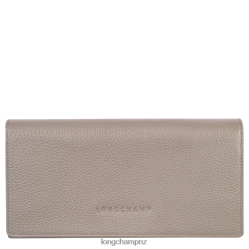 Women Turtledove Longchamp Le Foulonne Continental wallet Leather Goods L06408612
