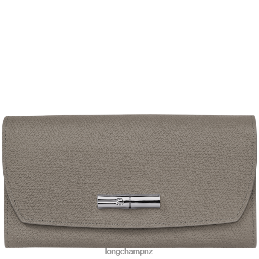 Women Turtledove Longchamp Roseau Continental wallet Leather Goods L06408592