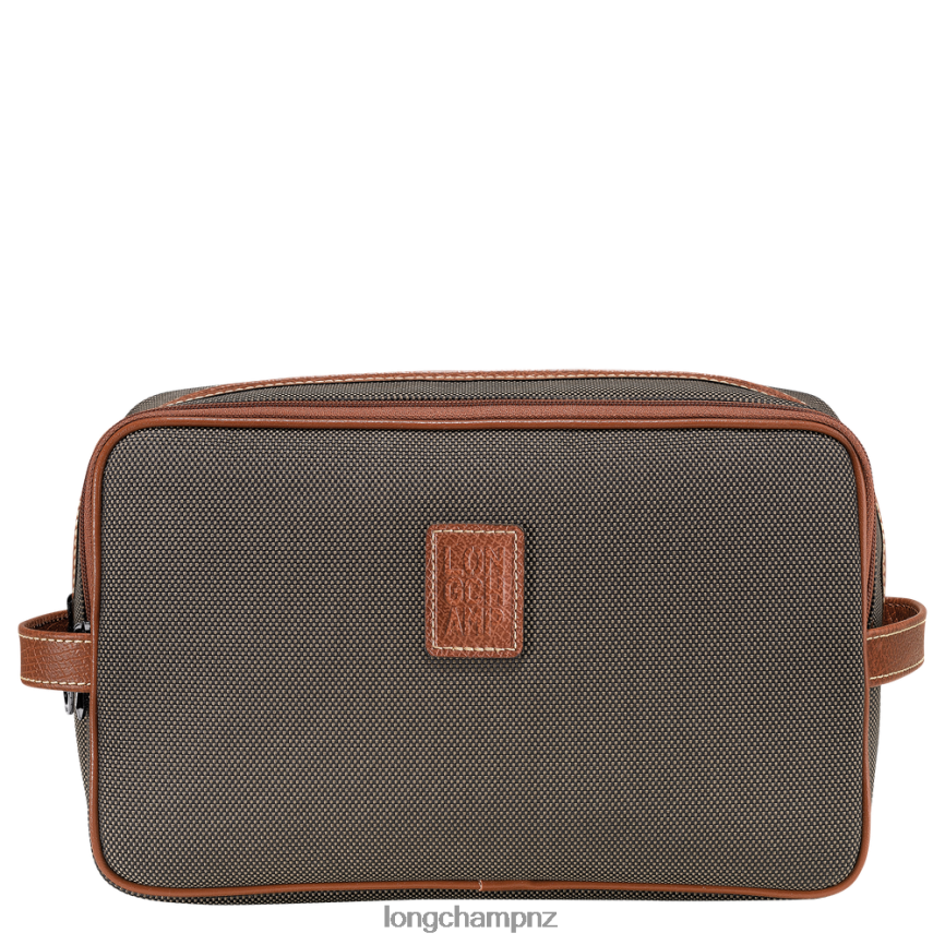 Women Brown Longchamp Boxford Toiletry case Bags L06408863