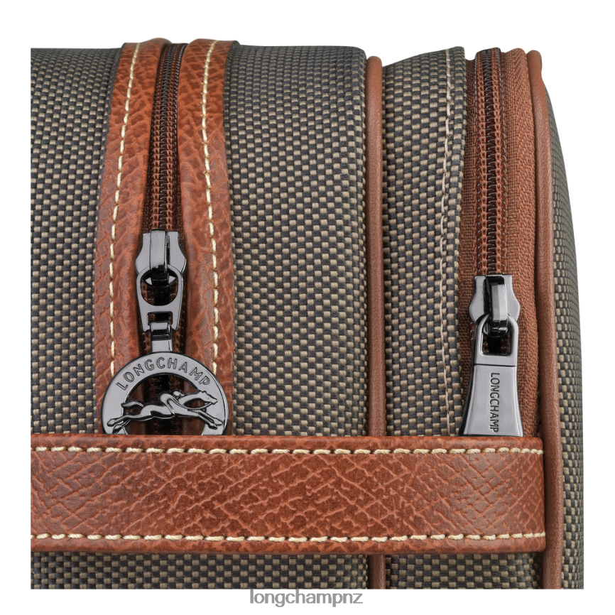 Women Brown Longchamp Boxford Toiletry case Bags L06408863