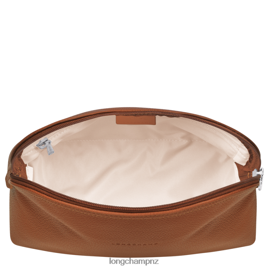 Women Caramel Longchamp Le Foulonne Toiletry case Bags L06408877
