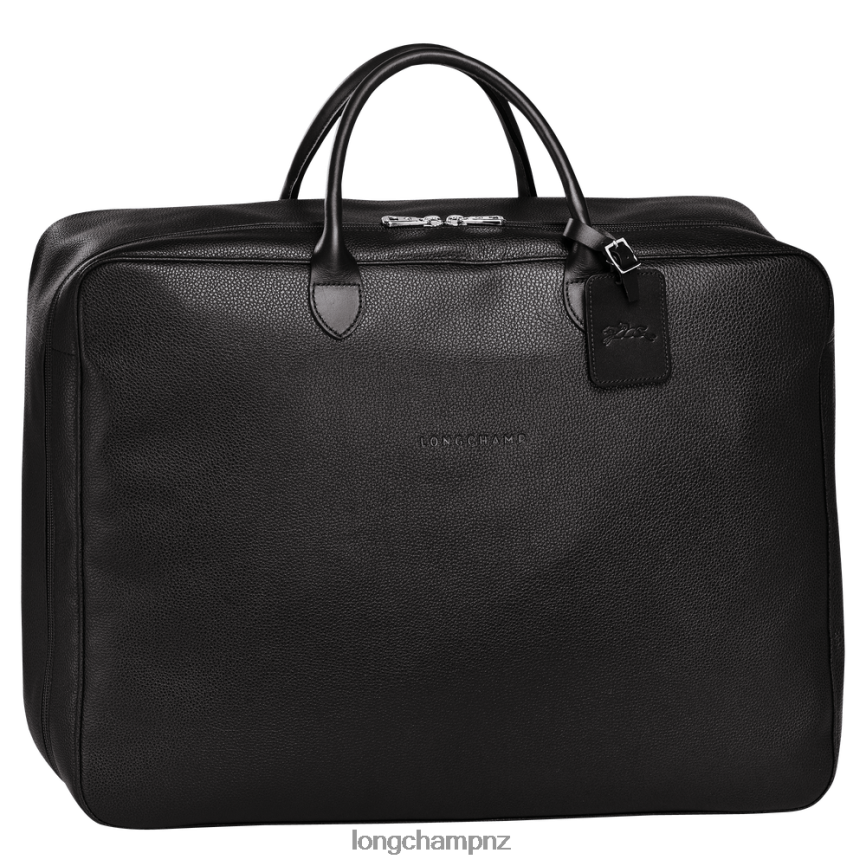Women Black Longchamp Le Foulonne Suitcase Bags L06408826