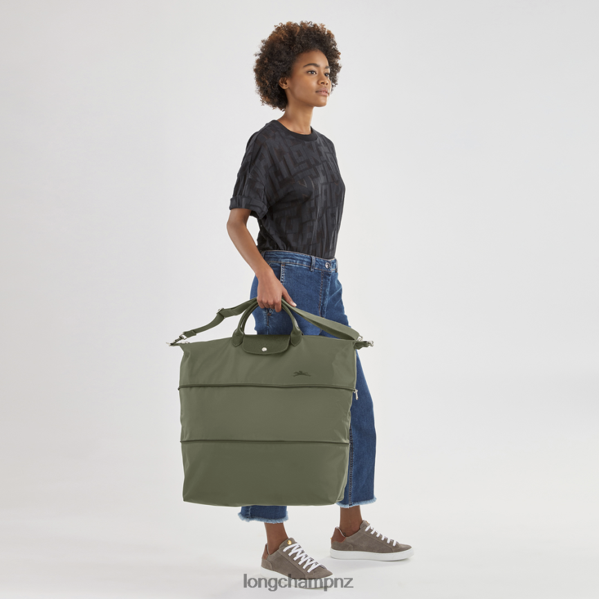 Women Forest Longchamp Le Pliage Green Travel bag expandable Bags L06408801