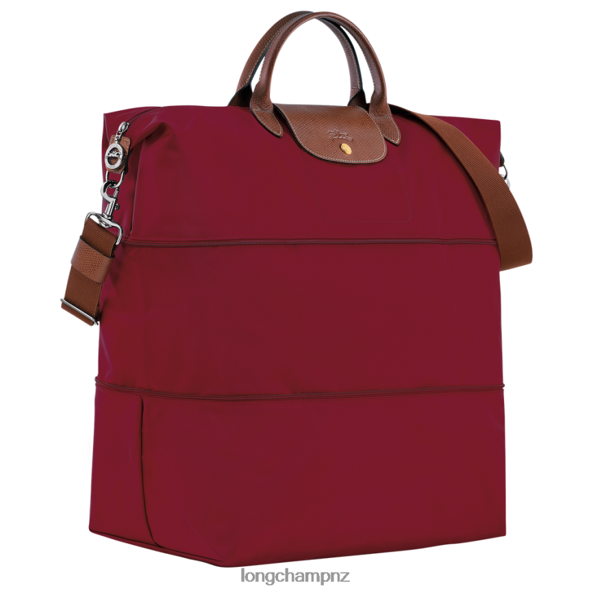 Women Red Longchamp Le Pliage Original Travel bag expandable Bags L06408820